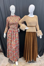 Two Vintage Floor Length Evening Gowns c1960's