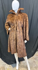 1940's Mink Shawl Collared Coat