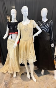 Vintage Beaded 1920's silk Dress, Edwardian Silk Dress, Victorian Bodice,