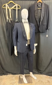 Two 1950's Men's Shawl Collared Tuxedos C1950's