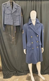 Vintage US Air Force Eisenhower Jacket, Double Breasted Overcoat C1949