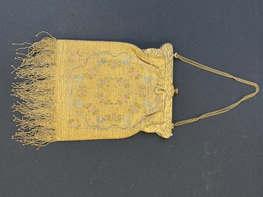 Art Nouveau Micro beaded French Women's Purse
