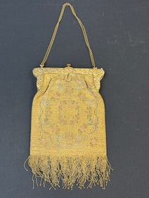 Art Nouveau Micro beaded French Women's Purse