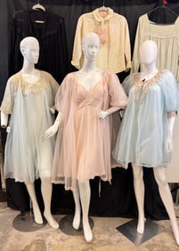 Vintage group of Ladies Peignoirs and Nightgowns c1940-60's