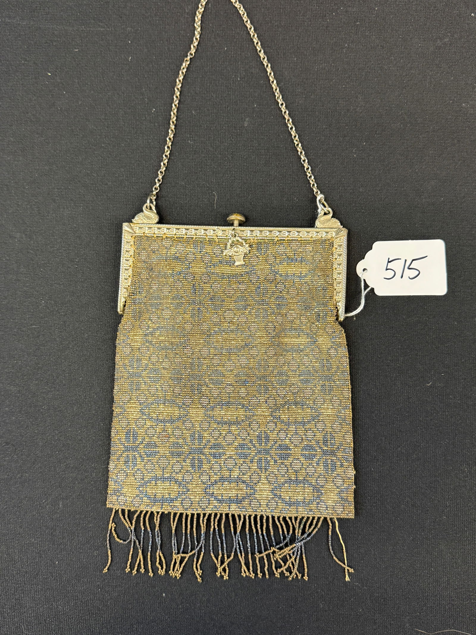 Antique Victorian French Microbeaded Ladies Purse c 1890's (1 of 6)