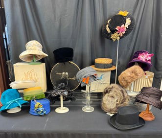 Vintage Group of Ladies Fur Felt and Fur Hats C 1950/60's