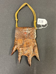 Edwardian Alligator Foot Purse C1901