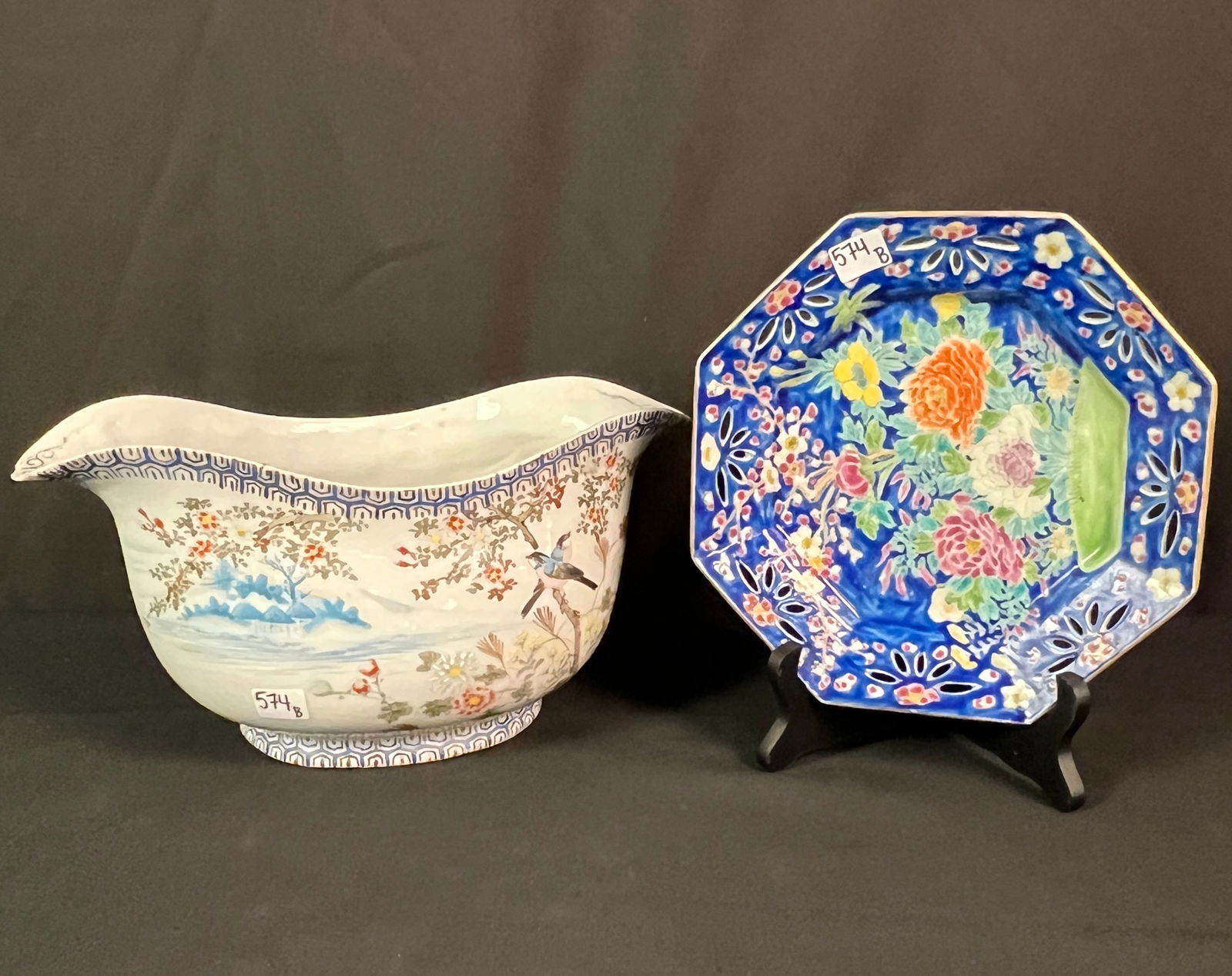 Chinese Export Jardiniere And Japanese Plate (1 of 8)