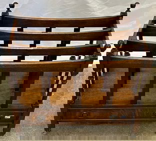 Mahogany 3 Section Magazine Rack