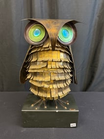 Curtis Jarre Brutalist  large Brass Owl Sculpture c1967