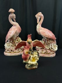 Freeman & Leidy Ceramic Peacocks Figurines c1`950's, More!