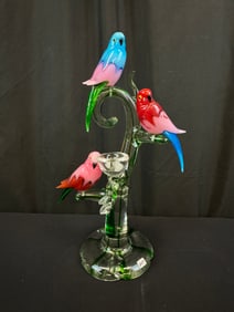 Arnaldo Zanella Murano Hand Blown Art GLass Birds