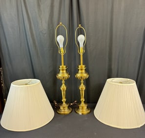 Vintage Stiffle Brass Lamps C1960's