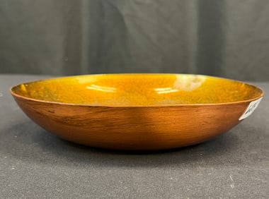 Jade Snow Wong Copper Enamal Bowl c1950's , Signed