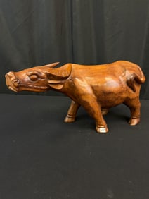 Large Hand Carved Water Buffalo c19560's