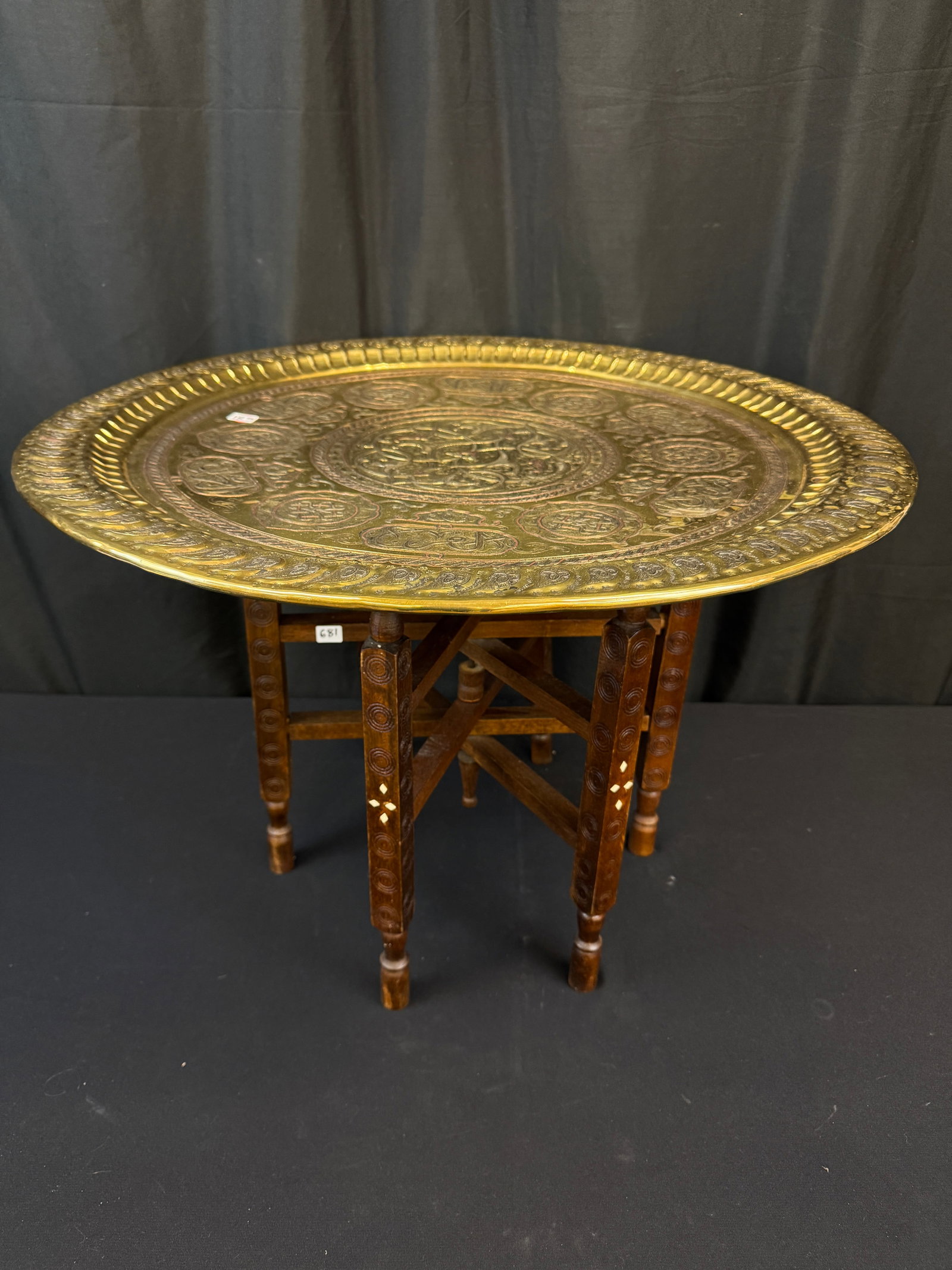 Moroccan Brass Tray Table (1 of 8)