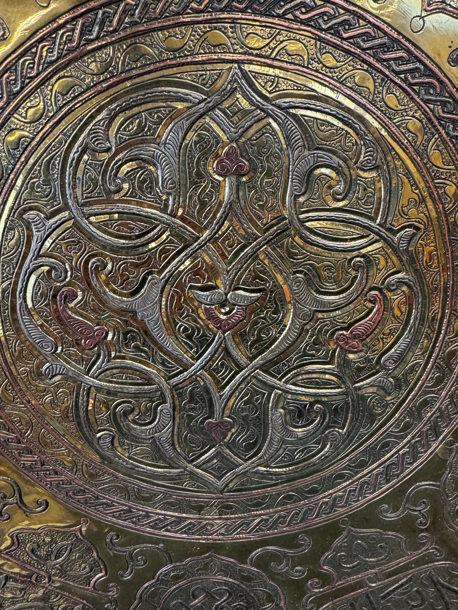 Moroccan Brass Tray Table - 4