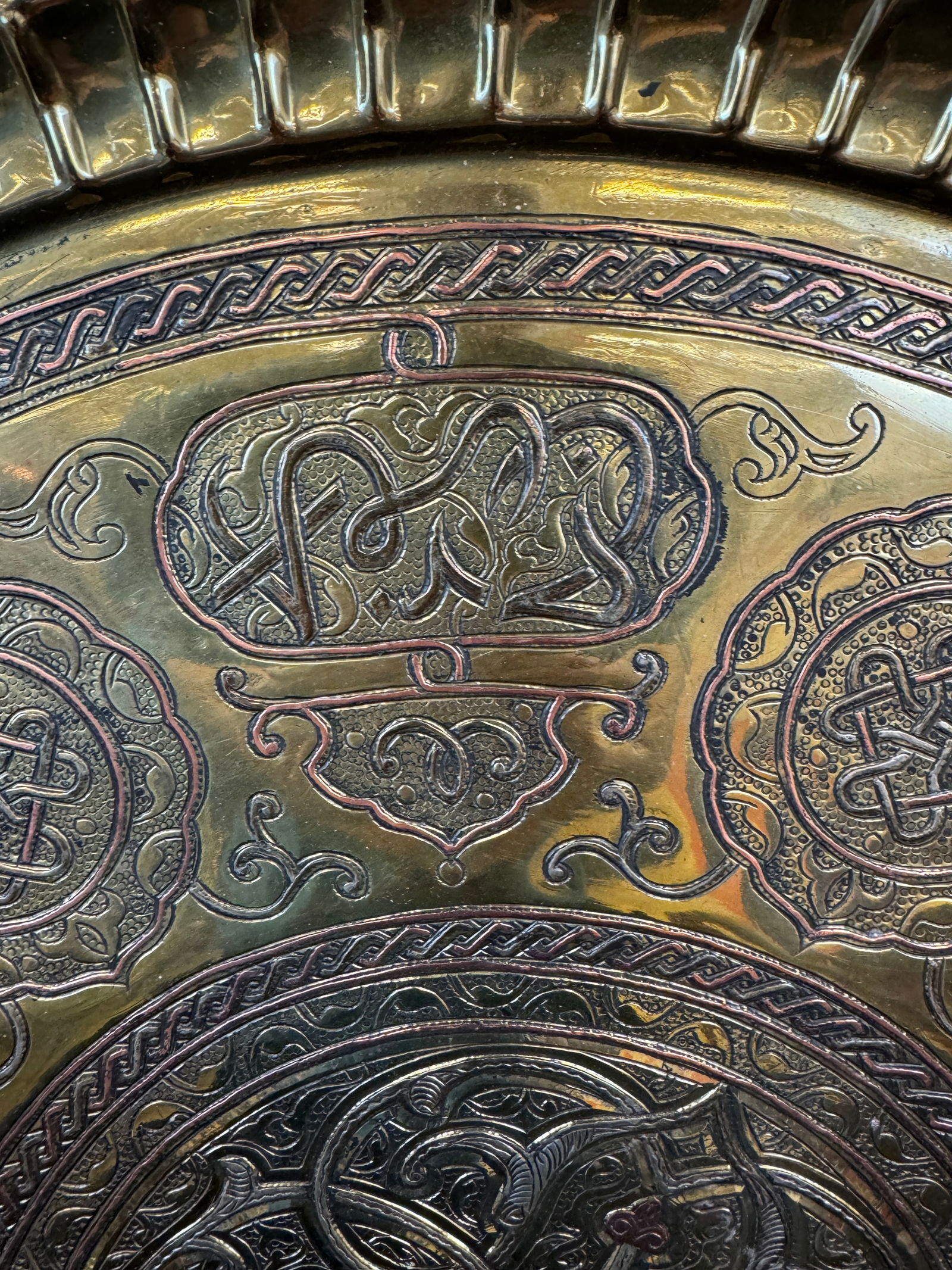 Moroccan Brass Tray Table - 5