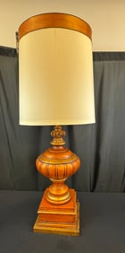 Century Lamps Plaster Oversized Urn Lamo with Original Shadec. 1960