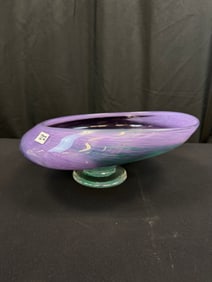 Free Form Art Glass Hannd Blown Center Bowl