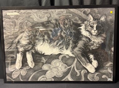 Lisa Trick Multi Media Drawing Late 20th Cen.