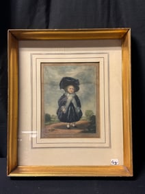 F. G. Stevenson Hand Colored Engraving of Princess Victoria C. 1880's