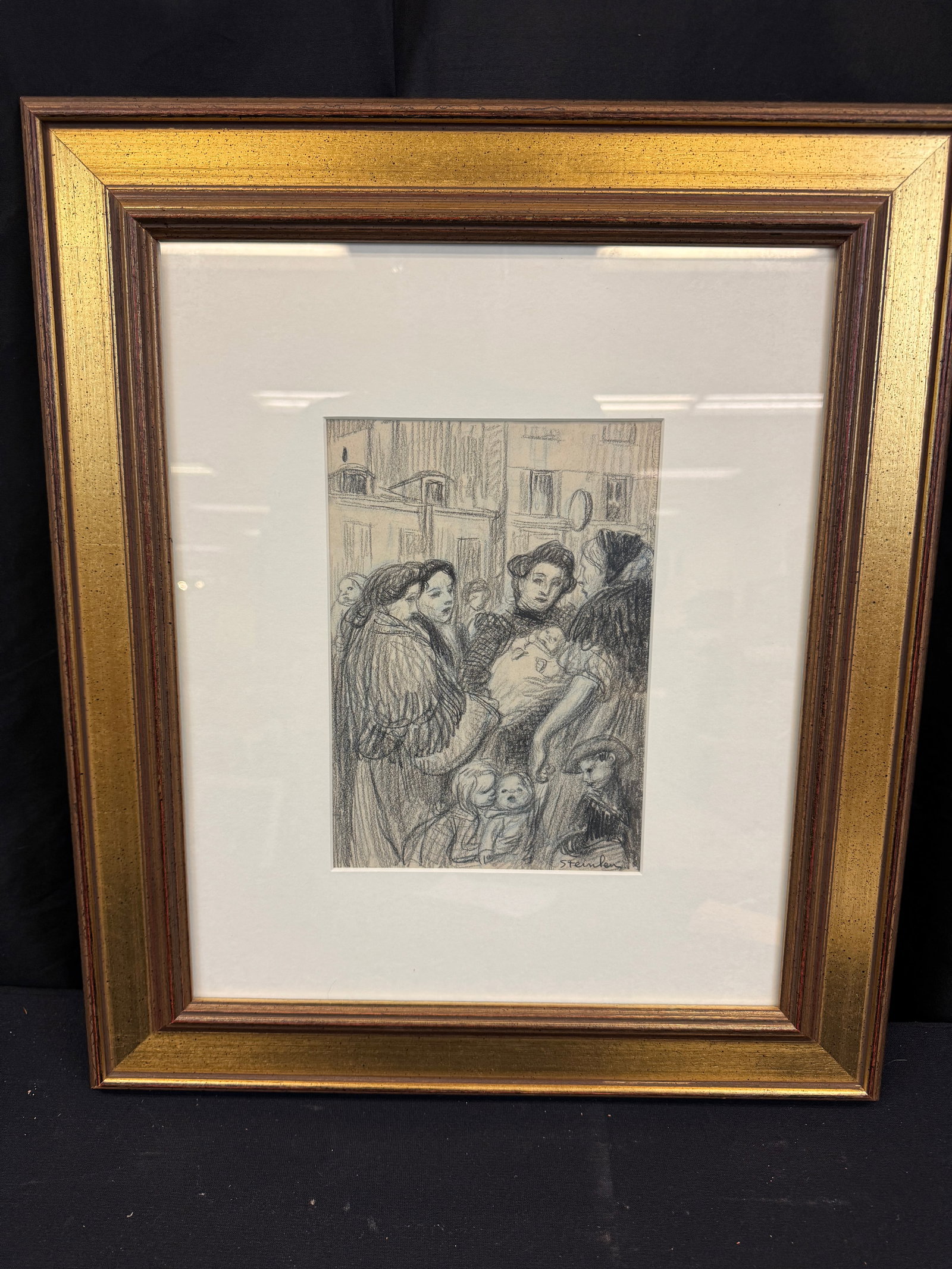 Theophile Steinlin Original drawing, Signed c1900 (1 of 7)