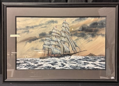 Steven W. Schultz Original Watercolor and Acrylic Painting  c.1980's