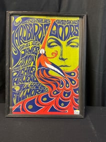 Vintage Psychadelic Rock Poster at the Filmore Auditorium c1967