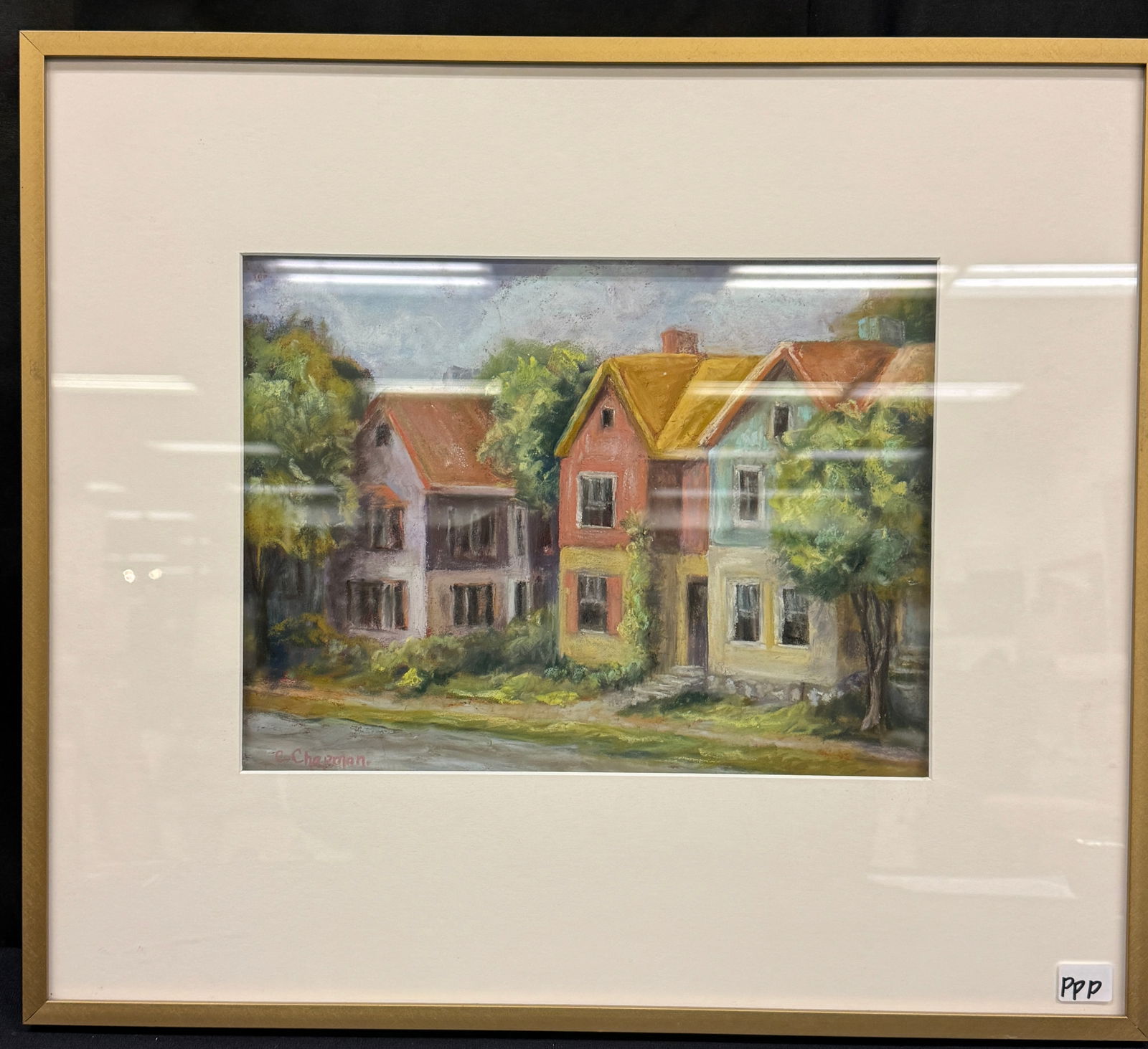 C. Chapman Oil Pastel Drawing Signed (1 of 5)