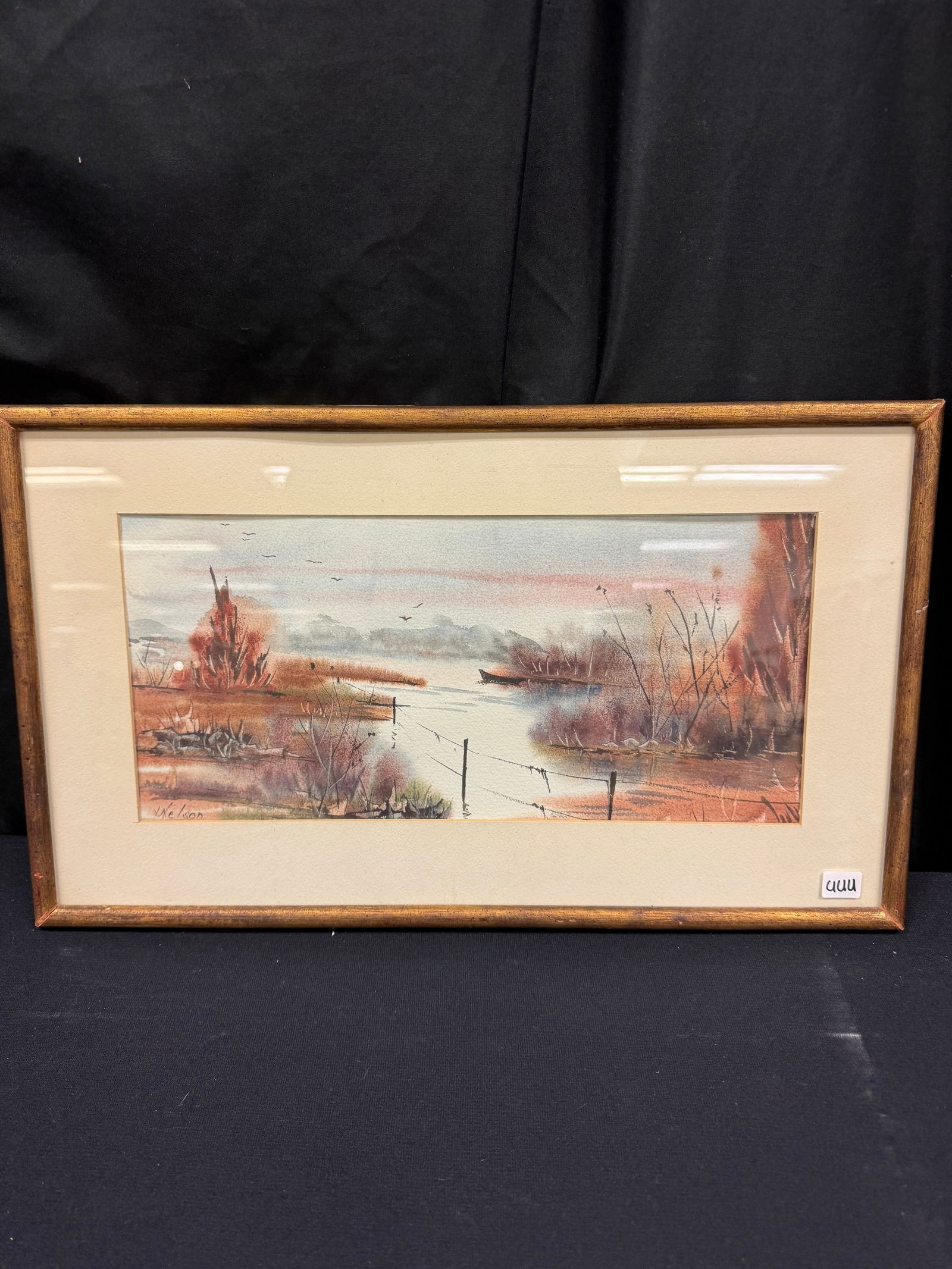 V. Nelson Signed Original Watercolor c1970's (1 of 5)