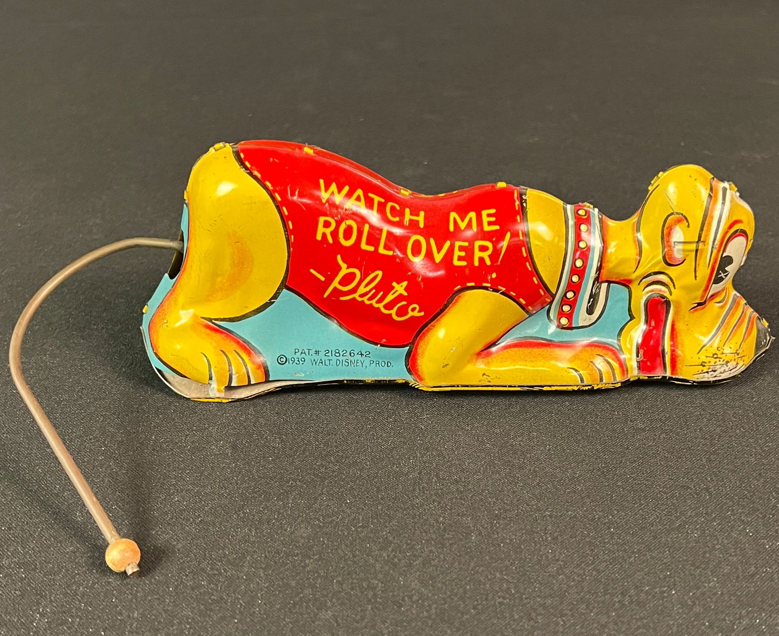 Walt Disney Tin Lithograph Key Wind Pluto - 3