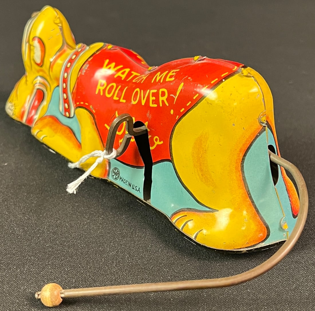 Walt Disney Tin Lithograph Key Wind Pluto - 4