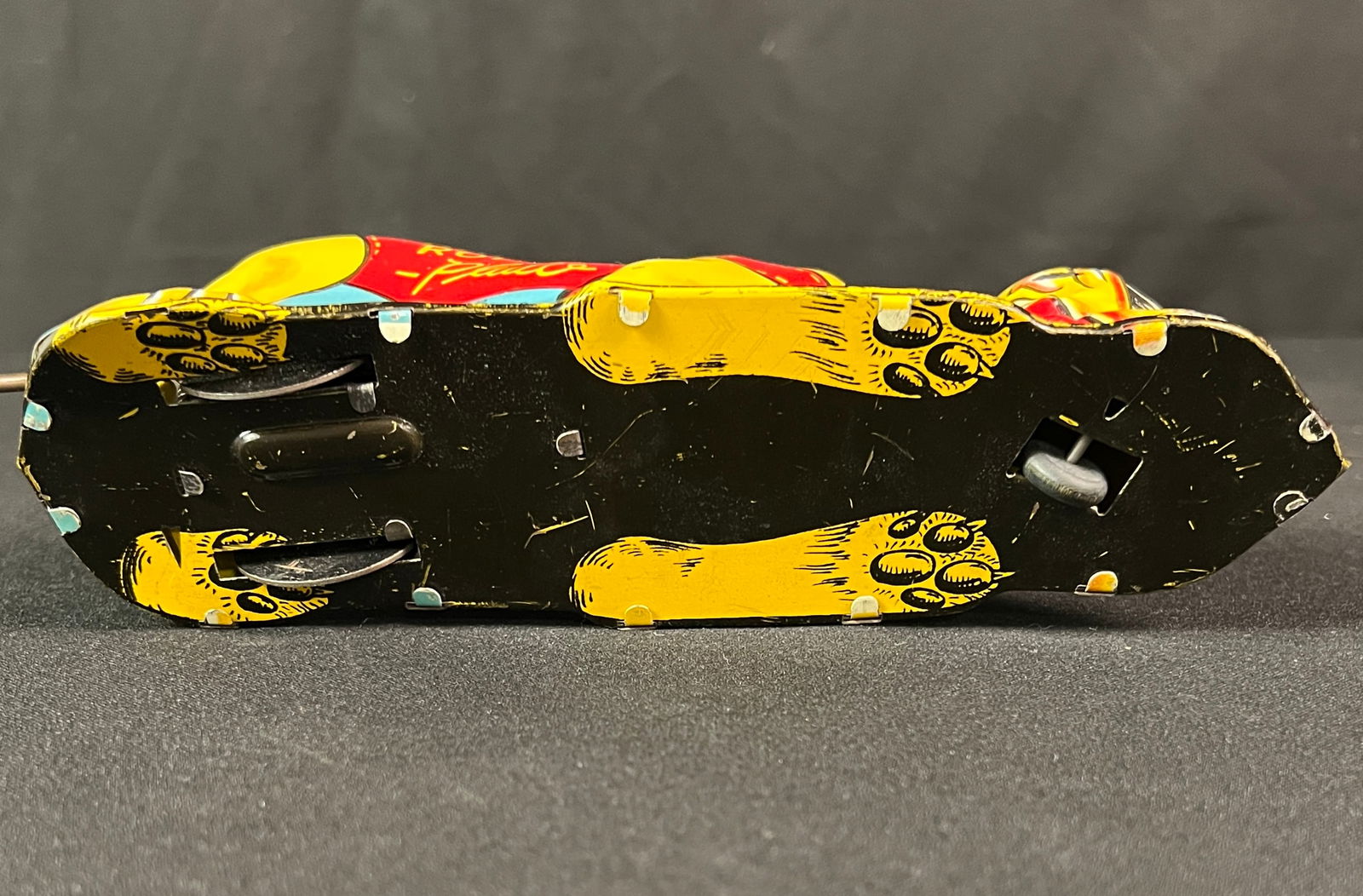 Walt Disney Tin Lithograph Key Wind Pluto - 7