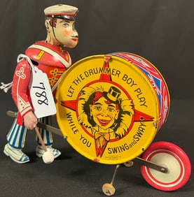 Tin Lithograph Windup Drummer Boy