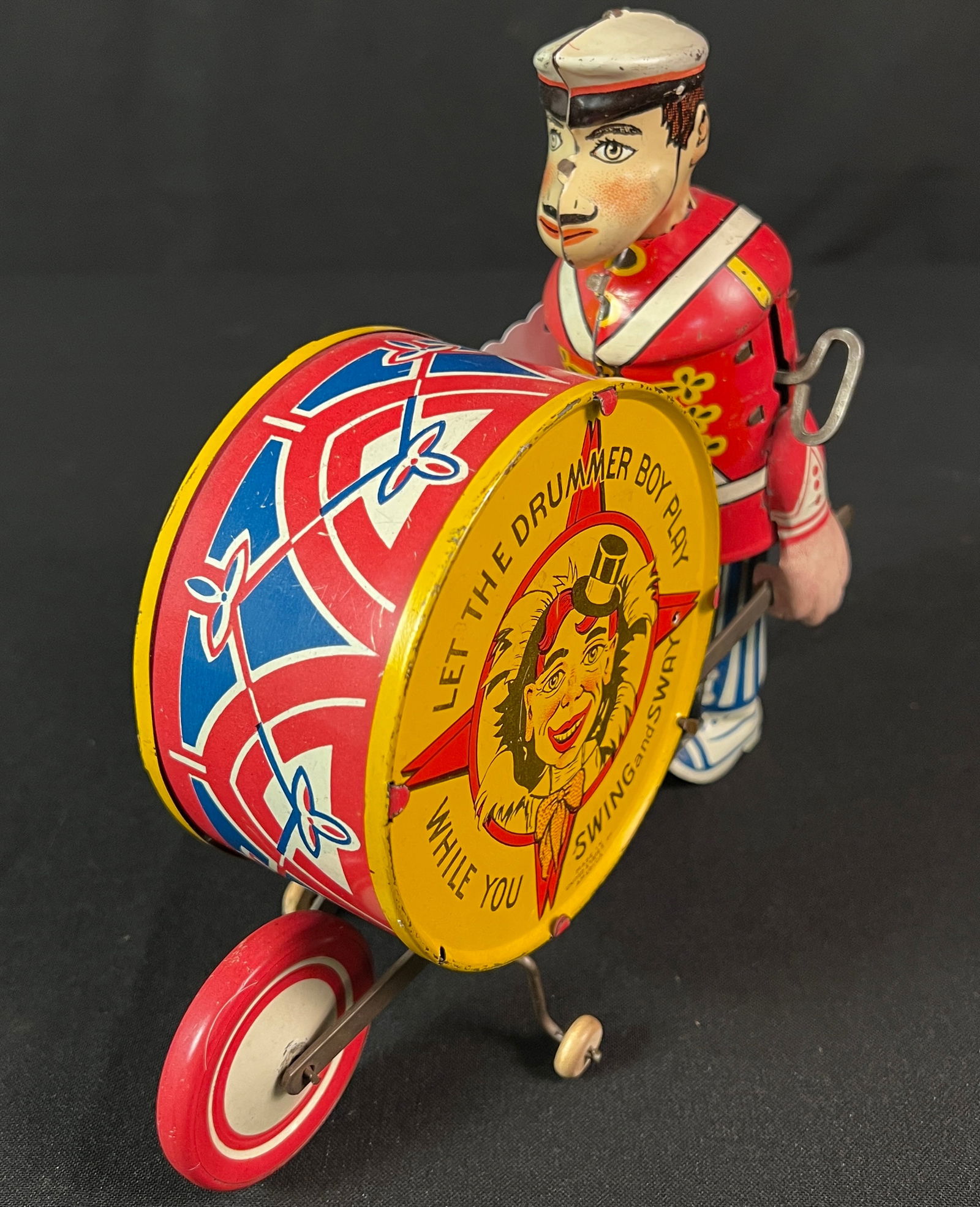 Tin Lithograph Windup Drummer Boy - 2