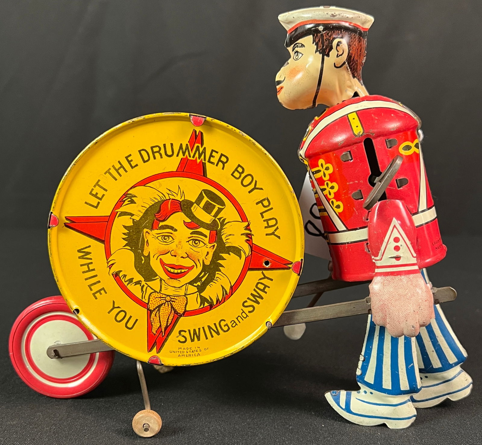 Tin Lithograph Windup Drummer Boy - 3