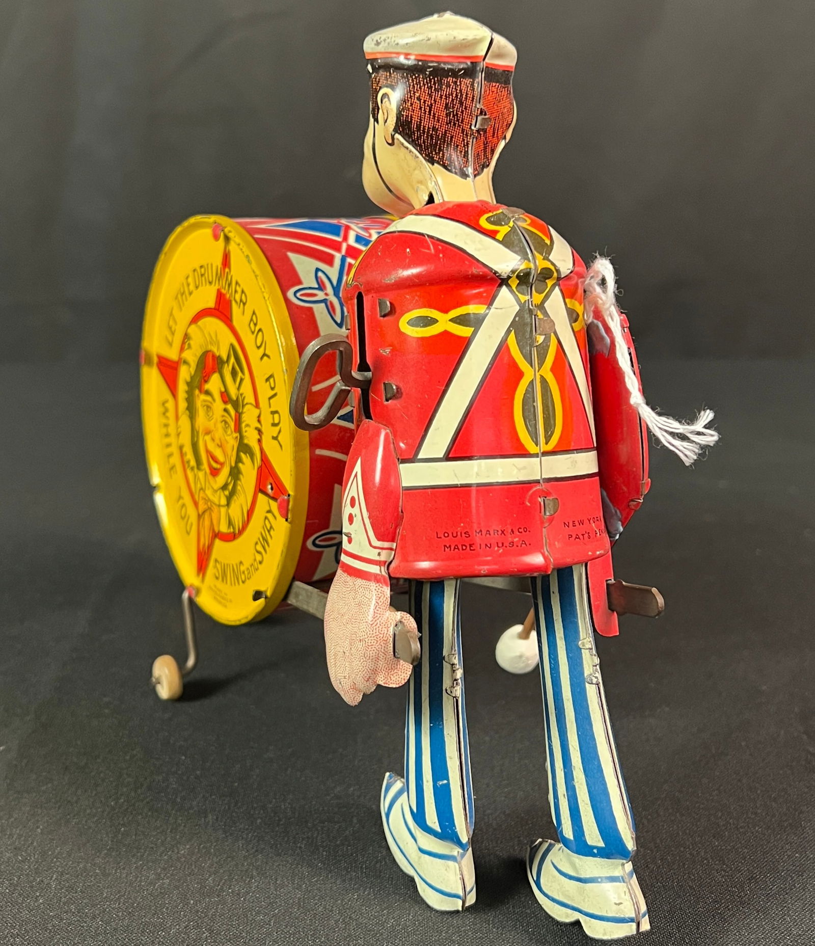 Tin Lithograph Windup Drummer Boy - 4