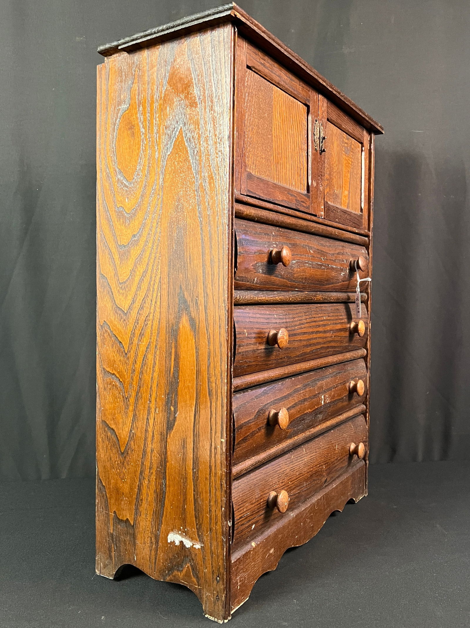 Oak Doll Highboy - 2