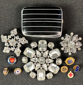 Group of Rhinestone and Costume Jewelry