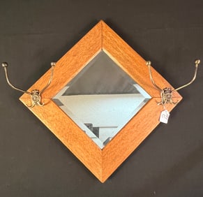 Oak Wall Hung Hat Rack