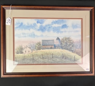 Edward Slade Wisconsin Landscape Watercolor