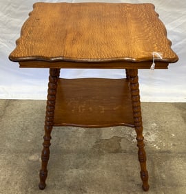 Oak Two Tiered Parlor Table