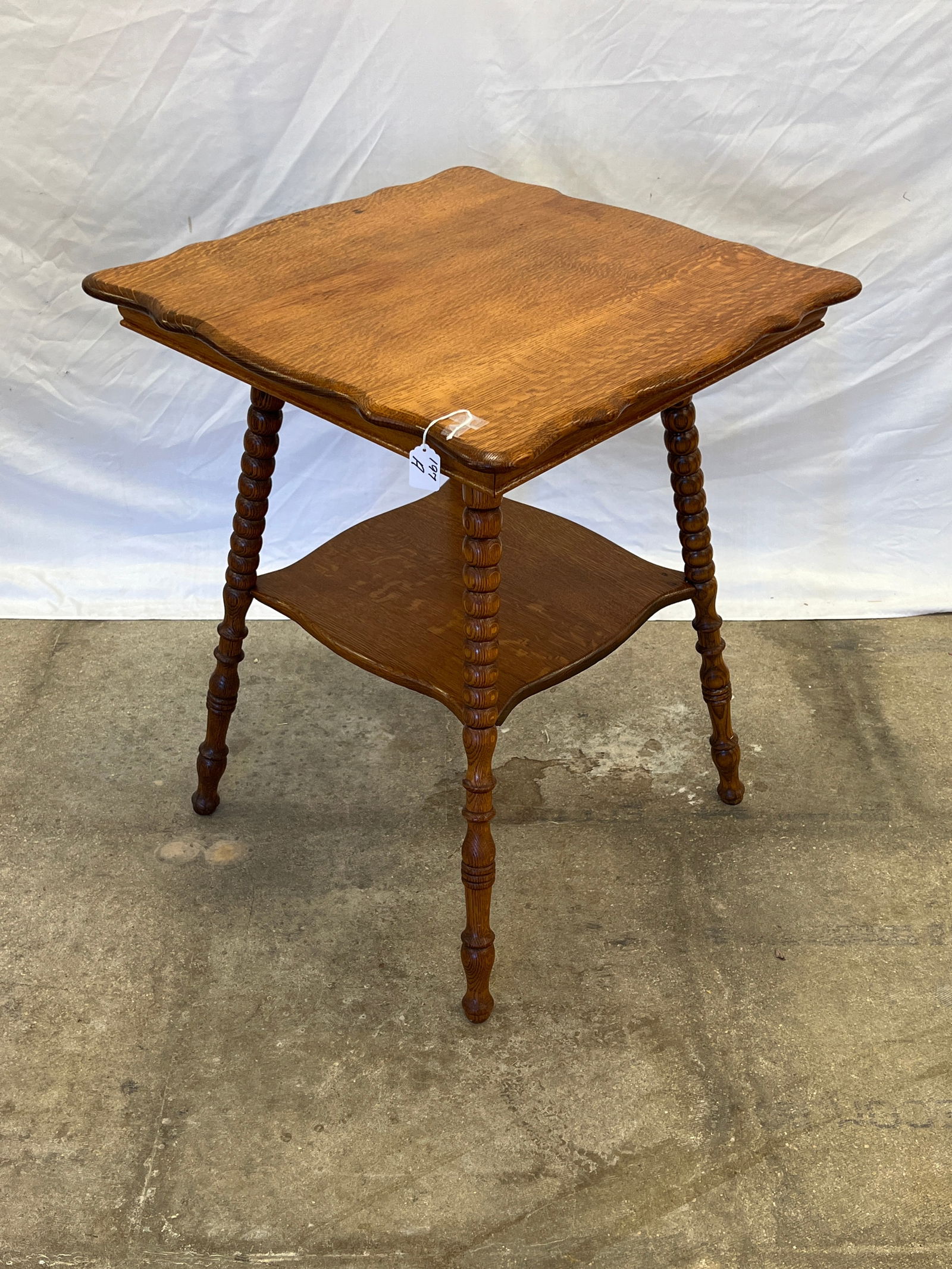 Oak Two Tiered Parlor Table - 4