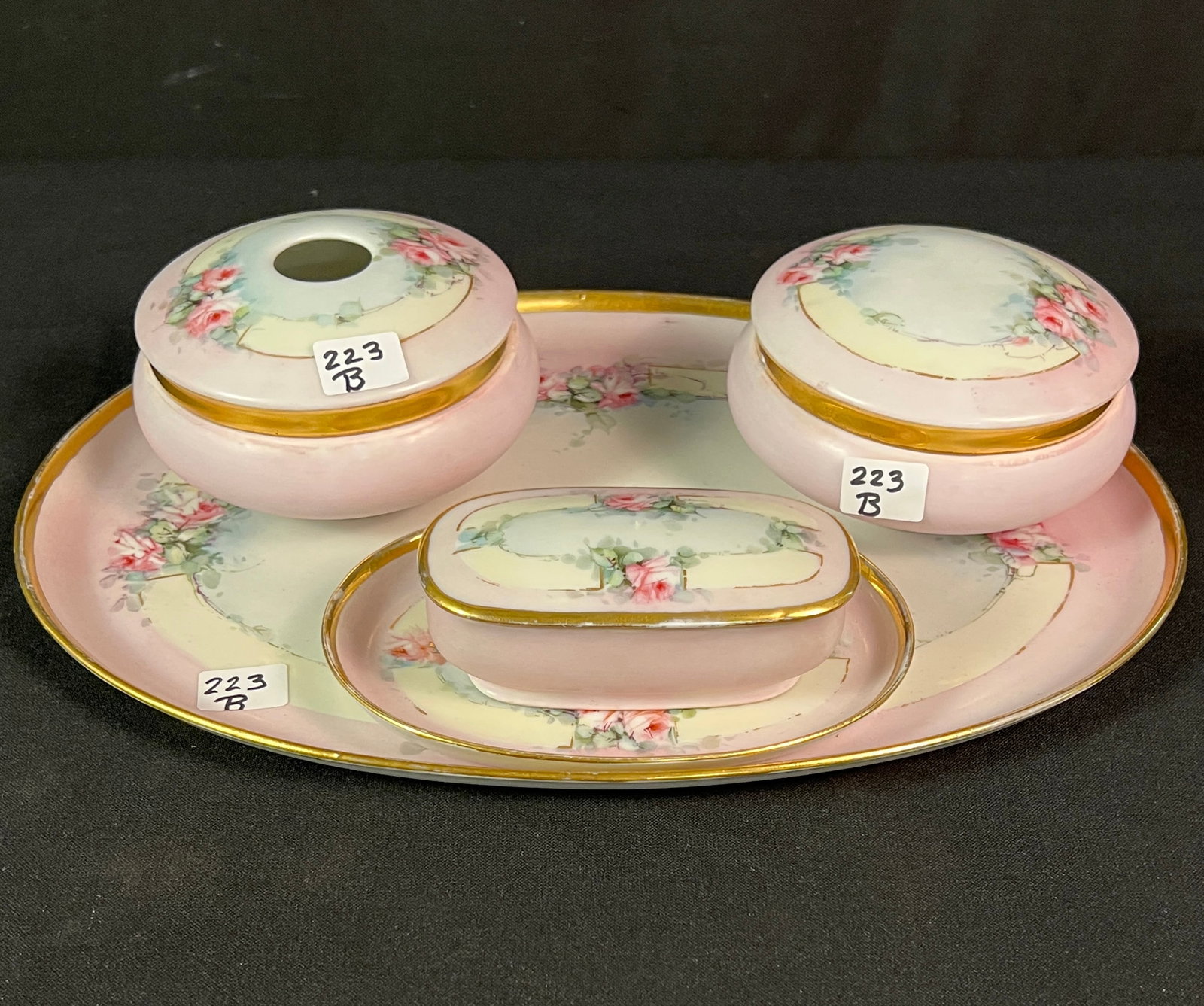 Limoges Hand-painted Dresser Set (1 of 7)