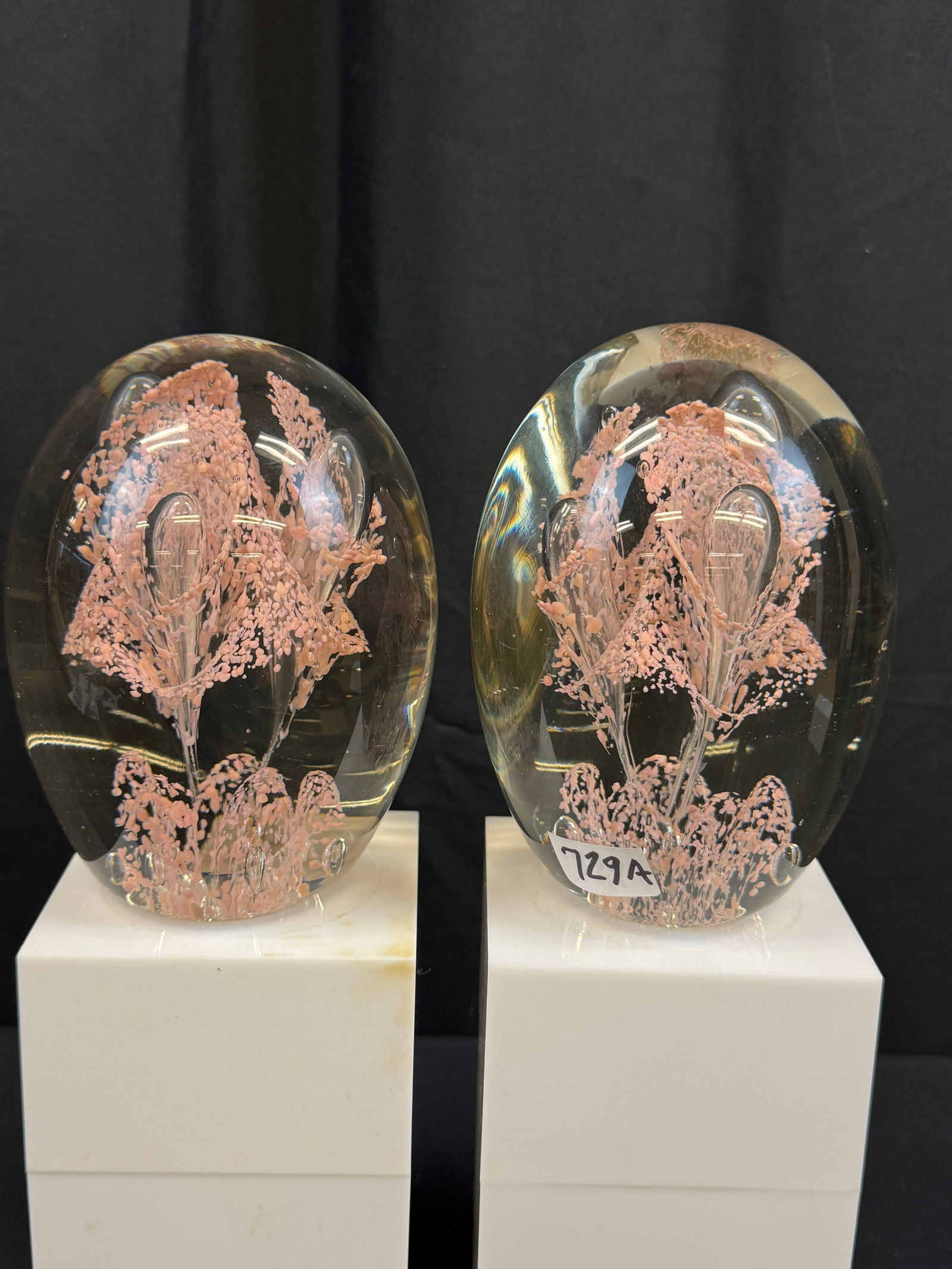 Murano COntrol Bubble FLoral Bookends (1 of 5)