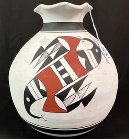 Acoma Pueblo Polychrome Pottery Vase