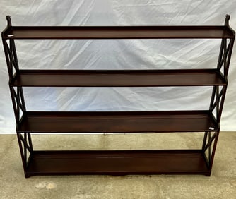 Mahogany Four Level Wall Hung Shelf