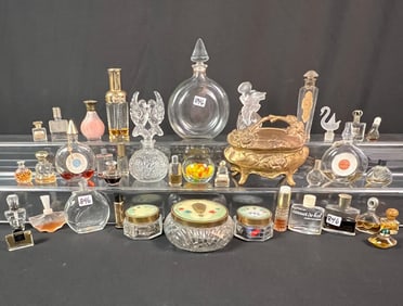 Large Group of Perfume Bottles and More