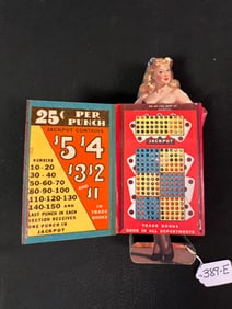 Vintage Gambling Punchboard